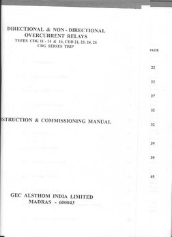 CDG-CDD-CDG-Series-Relay OC EF Elctromechanical Relay Manual PDF | PDF