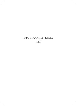 Studia orientalia 
111
