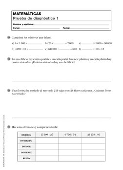 © GRUPO ANAYA, S.A., Matemáticas 4.º Educación Primaria. Material fotocopiable autorizado.
En un edificio hay cuatro portales