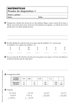 © GRUPO ANAYA, S.A., Matemáticas 4.º Educación Primaria. Material fotocopiable autorizado.
Virginia ha comido dos sextos de s