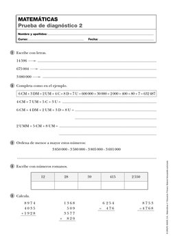© GRUPO ANAYA, S.A., Matemáticas 4.º Educación Primaria. Material fotocopiable autorizado.
Escribe con letras.
14 596 
......