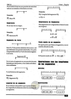 PRE U 
Por lo tanto el rayo es una porción de recta limi- 
tada en un extremo e ilimitada en el otro. 
—————— 
P 
E 
Notación