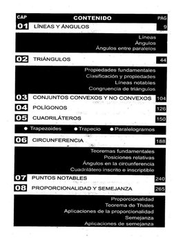 CONTENIDO 
¡0% LÍNEAS 
Y ÁNGULOS 
  
Lineas 
Angulos 
AR 
ot 
[Y] TRIÁNGULOS 
| 
  
doo 
ERE ES 
Clasificación y propie