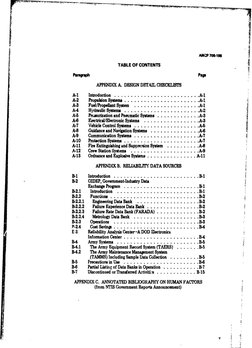 gI
AMP 706-196
TABLE OF CONTENTS
Pamgaph 
Pap
APPENDIX A. DESIGN DETAIL CHECKLISTS
A-1 
Introduction 
.......................