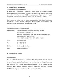 Xiamen Beatlecare Electronic Technology Co., Ltd.                           CE Technical Construction Files 
 
2
1. Introduct