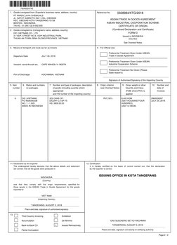 ASEAN Certificate of Origin Form D | PDF | Association Of Southeast ...