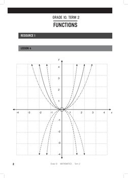 y
x
4
1
2
3
-4
4
-4
-1
1
-1
-2
2
-2
-3
3
-3
GRADE 10,TERM 2: RESOURCE PACK
2
Grade 10   MATHEMATICS   Term 2
 GRADE 10, TERM