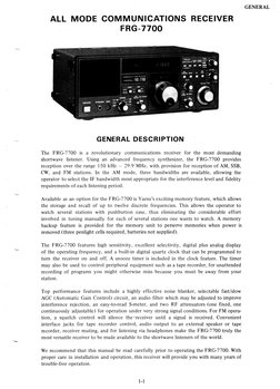 FRG-7700 Manual de Servicio-Receptor Yaesu PDF | PDF | Antenna