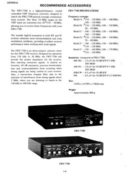 FRG-7700 Manual de Servicio-Receptor Yaesu PDF | PDF | Antenna