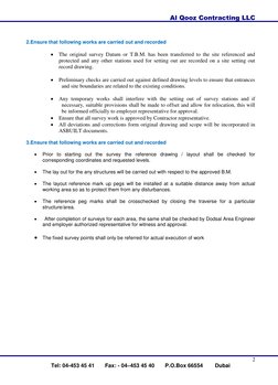 Surveying and Setting Out Method Statement | PDF | Safety | Personal ...