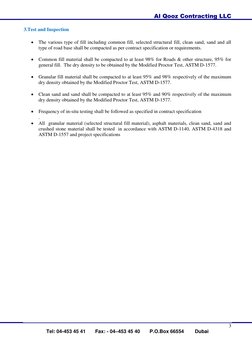 Backfilling and Compaction Method Statement | PDF | Specification ...