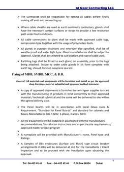 Al Qooz Contracting LLC 
 
Tel: 04-453 45 41       Fax: - 04–453 45 40       P.O.Box 66554        Dubai  
9 
 
 
 The Contra