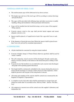 Piling Works Method Statement | PDF | Deep Foundation | Drilling