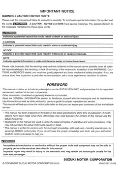 Suzuki GSX-R 600 L1 Service Manual | PDF