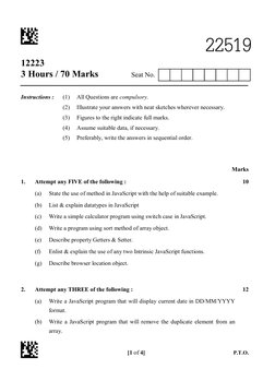 JavaScript Exam Questions 22519 | PDF | Http Cookie | Java Script