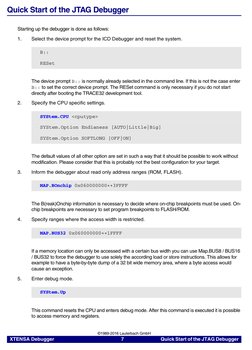 XTENSA Debugger
     7     
Quick Start of the JTAG Debugger  
©1989-2016 Lauterbach GmbH
Quick Start of the JTAG Debugger