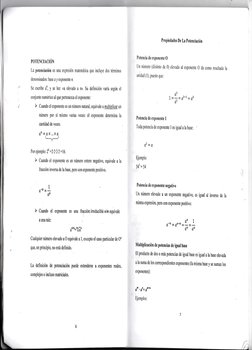 POTENCIACIÓN
La potenciación ei una expresión matemática que incluye dos términos
denominados: base ay exponente /r.
Se escri