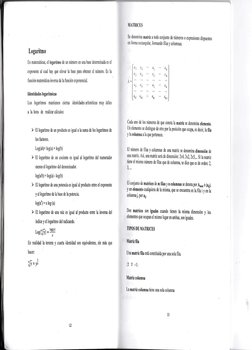 Logaritmo
En matemáticas, el logaritmo de un número en una base determinada es el
exponente al cual hay que elevar la base pa