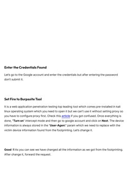 Enter the Credentials Found
Let’s go to the Google account and enter the credentials but after entering the password
don’t su