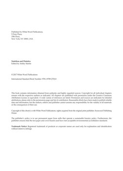 Nutrition and Dietetics
Edited by Ashley Martin
© 2017 White Word Publications
International Standard Book Number: 978-1-978