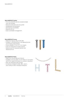 MatrixMIDFACE
4
Synthes
MatrixMIDFACE
Brochure
MatrixMIDFACE System
– One screw diameter and one screwdriver blade 
work with