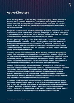 4
Active Directory
Active Directory (AD) is a crucial directory service for managing network resources in 
Windows-based netw
