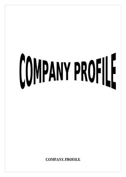 COMPANY PROFILE
