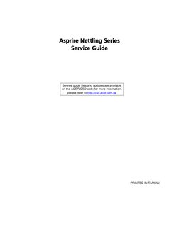 Asprire Nettling Series
Service Guide