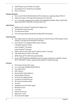 2
Chapter 1
T
Dolby® Digital Live and DTS Neo: PC support
T
Sound Blaster ProTM and MS Sound compatible
T
Built-in microphone