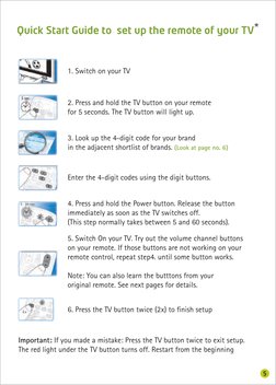 U Remote Control Instructions Universal Remote Control Guide | PDF | Set Top Box | Television