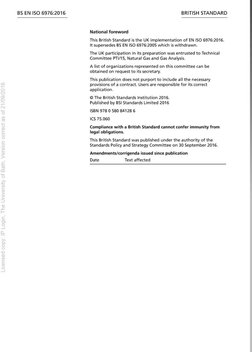 Iso 6976 O2 Iso 6976 2016 Natural Gas Calculation of Calorific Values Density ...