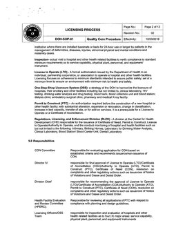Page No.:
Page 2 of 13
LICENSING PROCESS
Revision No.:
02
DOH-SOP-01
Quality Core Procedure|
Effectivity:
12/23/2019
institut
