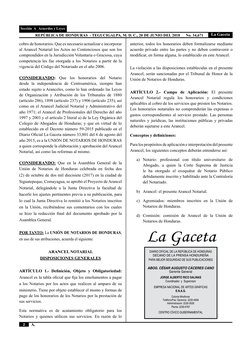 2
La Gaceta   
A.
Sección  A   Acuerdos y Leyes
           REPÚBLICA DE HONDURAS  - TEGUCIGALPA, M. D. C., 20 DE JUNIO DEL 20