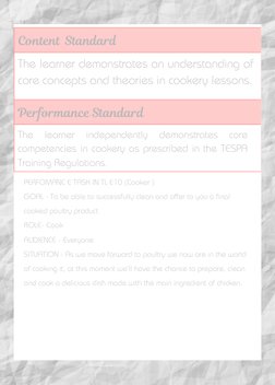 Tle Performance Task Cooking TLE10 Performance Task: Poultry Cooking | PDF | Recipe | Career & Growth