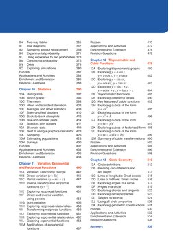 9H 
Two-way tables 
365
9I 
Tree diagrams 
367
9J 
Sampling without replacement 
369
9K 
Experimental probability 
371
9L 
Us