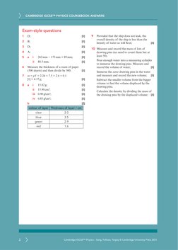CAMBRIDGE IGCSE™ PHYSICS COURSEBOOK ANSWERS
2
Cambridge IGCSE™ Physics – Sang, Follows, Tarpey © Cambridge University Press 2