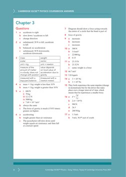 CAMBRIDGE IGCSE™ PHYSICS COURSEBOOK ANSWERS
6
Cambridge IGCSE™ Physics – Sang, Follows, Tarpey © Cambridge University Press 2