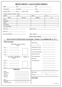 Draft Survey Calculation Methods | PDF | Heavy Industry | Ships
