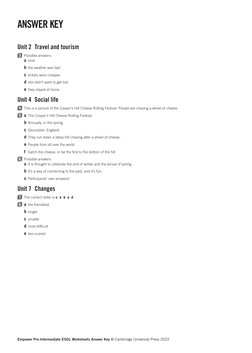 Empower B1 Pre-Intermediate Answer Key | PDF | Home & Garden