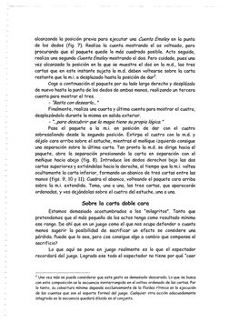 alcanzando la posición previa para ejecutar una Cuenta Emsley en la punta 
de los dedos (fig. 7). Realiza la cuenta mostrando
