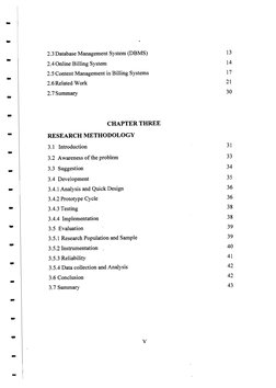 2.3 Database Management System (DBMS) 
2.4 Online Billing System 
2.5 Content Management in Billing Systems 
2.6 Related Work