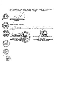 POR CONSORCIO HOTELERO GLOBAL
DEL PERÚ S.A.C., de Perú, firmado a
los S.l.~.t~L9:t)
o
••••••
Días del mes de../ f.'.0j:?
del