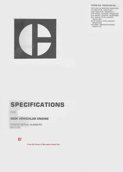 Caterpillar 3204 Engine Specifications | PDF | Engines | Machines