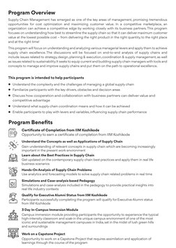 IIM Kozhikode Supply Chain Management Program | PDF | Supply Chain ...