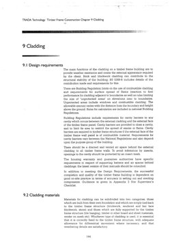 TRADA Technology Timber Frame Construction Chapter 9 Cladding 
-V 
9 Cladding 
9. I Design requirements 
The main functions o