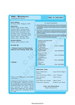 First Edition
February 2006  Phalguna 1927
Reprinted
October 2006, October 2007,
January 2009, January 2010,
January 2012, No