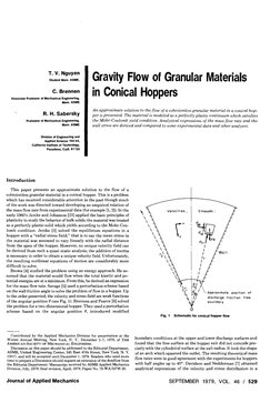 T. V. Nguyen 
Student Mem. ASME. 
C. Brennen 
Associate Professor ot Mechanical Engineering, 
Mem. ASME 
R. H. Sabersky 
Prof