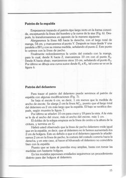 Patrón de la espalda
Empezamos 
&azando el patrón-tipo largo recto en la fonna conoci-
da. exceptuando la línea delhombro y l