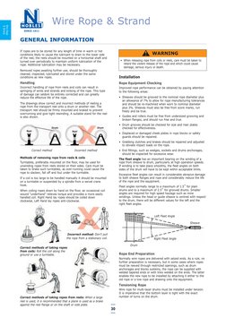 30
Wire Rope & Strand
GENERAL INFORMATION
If ropes are to be stored for any length of time in warm or hot
conditions likely t