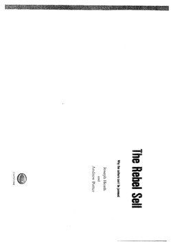 Joseph Heath Andrew Potter) The Rebel Sell Why | PDF | Science ...